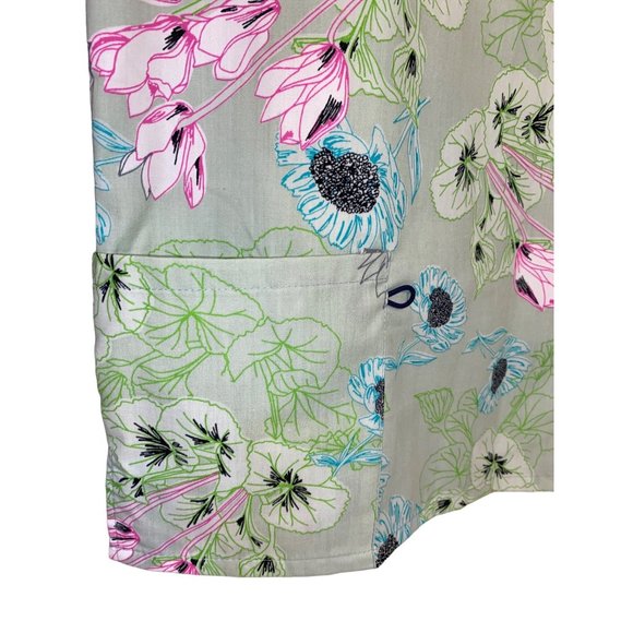 Medical Scrub Top Med Zikit Flowers - Picture 4 of 6